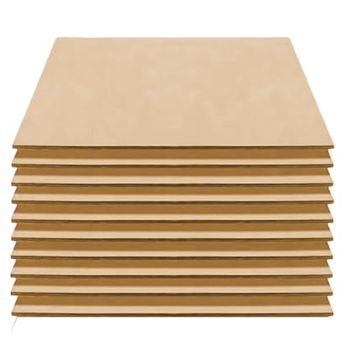 Unfertige Holzblätter, unfertiges Holz zum Basteln | 10 dünne Sperrholzplatten | Kreatives unvollendetes Sperrholz zum Färben, Malen, Modellherstellen, Hobby Unfertige Holzblätter, unfertiges Holz zum Basteln | 10 dünne Sperrholzplatten | Kreatives unvollendetes Sperrholz zum Färben, Malen, Modellherstellen, Hobby von LOVEMETOO