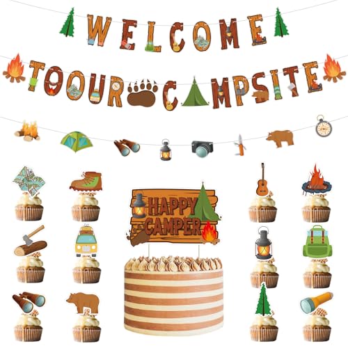 LOVENJOY Camping Party Dekorationen, Willkommen in unserem Campingplatz-Set LOVENJOY Camping Party Dekorationen, Willkommen in unserem Campingplatz-Set von LOVENJOY