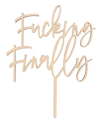 LOVENJOY Cake Topper Hochzeit Holz Lustig Finally Tortenaufsatz Fun Herr und Frau Kuchen Dekoration, Geschenk Boxed LOVENJOY Cake Topper Hochzeit Holz Lustig Finally Tortenaufsatz Fun Herr und Frau Kuchen Dekoration, Geschenk Boxed von LOVENJOY