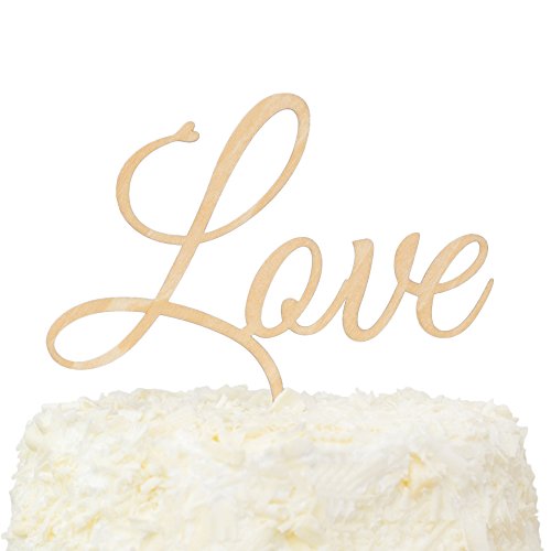 LOVENJOY Love Hochzeitstorte Topper Rustic Wood Monogram Cake Topper für Hochzeit Verlobung Tortendeko, Geschenkboxen LOVENJOY Love Hochzeitstorte Topper Rustic Wood Monogram Cake Topper für Hochzeit Verlobung Tortendeko, Geschenkboxen von LOVENJOY