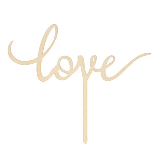 LOVENJOY Rustikale Holz Torten Topper mit Love Tortenstecker Hochzeit Tortendeko, Geschenkboxen von LOVENJOY