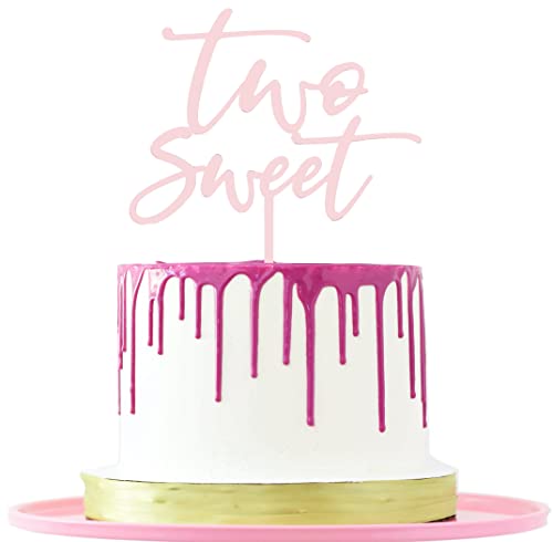 LOVENJOY Two Sweet Cake Topper Rose Gold Acryl Tortenaufsatz für Süßes Mädchen 2. Geburtstag Kuchendeko, Geschenkkarton LOVENJOY Two Sweet Cake Topper Rose Gold Acryl Tortenaufsatz für Süßes Mädchen 2. Geburtstag Kuchendeko, Geschenkkarton von LOVENJOY