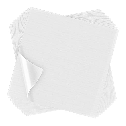 LOVIVER 100 Blatt Stickerei-Topping-Folie, vorgeschnitten, transparent, abwaschbarer Stabilisator, Stickerei-Topper für Stickmaschinen-Quilten, Handnähen, 8 x 8 Zoll von LOVIVER
