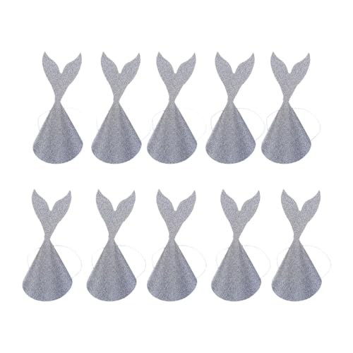 LOVIVER 10pcs Mermaid Tail Birthday Hats Geburtstagsfeier liefert Kopfspeisen Foto -Requisiten für Veranstaltungen, Silber LOVIVER 10pcs Mermaid Tail Birthday Hats Geburtstagsfeier liefert Kopfspeisen Foto -Requisiten für Veranstaltungen, Silber von LOVIVER