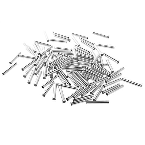 LOVIVER 2 15er Pack 100 Stück Tube Beads Smooth Spacer Metall Tube Spacer Beads Schmuck, Silber, 2 STK LOVIVER 2 15er Pack 100 Stück Tube Beads Smooth Spacer Metall Tube Spacer Beads Schmuck, Silber, 2 STK von LOVIVER