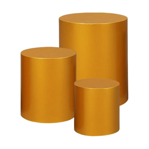LOVIVER 3X Präsentationspodest Zylinderpodest Zylindersockel Ständer Dessertpodeste für Zeremonie, Gold LOVIVER 3X Präsentationspodest Zylinderpodest Zylindersockel Ständer Dessertpodeste für Zeremonie, Gold von LOVIVER