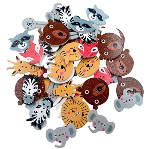 LOVIVER 50Pcs Sortierte Farben Tier Hölzerne schneidernde Knöpfe für Das schneidern von LOVIVER 50Pcs Sortierte Farben Tier Hölzerne schneidernde Knöpfe für Das schneidern von von LOVIVER