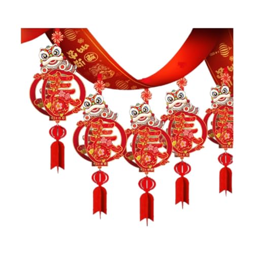 LOVIVER Chinesisches Neujahrsbanner, Frühlingsfest-Ornament, Jahr der Schlangengirlande für das Mondneujahr, Style D von LOVIVER
