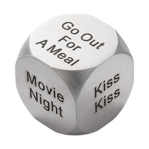 LOVIVER Date Night Decider Würfel Jahrestag Edelstahl Ehemann Ehefrau Romantische Filmnacht Würfel für Geburtstag, Silber LOVIVER Date Night Decider Würfel Jahrestag Edelstahl Ehemann Ehefrau Romantische Filmnacht Würfel für Geburtstag, Silber von LOVIVER