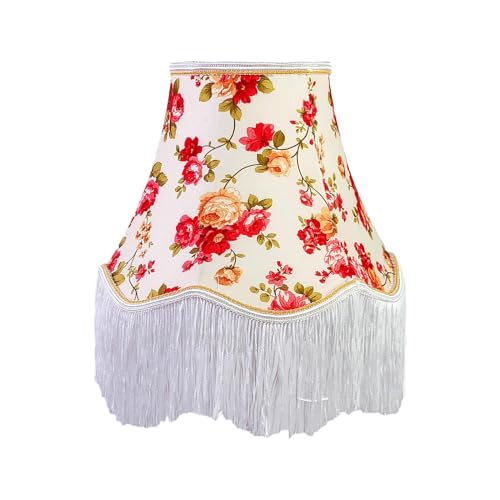 LOVIVER Europäischer Lampenschirm mit Fransen, Tischlampenschirm, Quasten-Lampenabdeckung, Stoffkunst, Perlen-Spitze-Lampenschirm für Zuhause, Esszimmer, Rot LOVIVER Europäischer Lampenschirm mit Fransen, Tischlampenschirm, Quasten-Lampenabdeckung, Stoffkunst, Perlen-Spitze-Lampenschirm für Zuhause, Esszimmer, Rot von LOVIVER