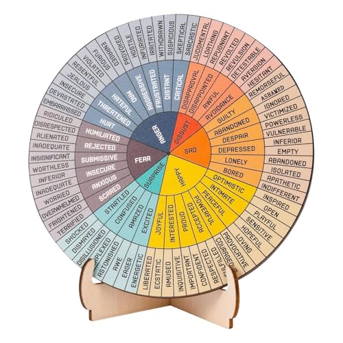 LOVIVER Gefühlsrad, Emotionsrad mit Ständer, Bildungsbedarf, Büro-Schreibtisch-Dekoration, Diagramm zur psychischen Gesundheit, für Frauen in der Schule LOVIVER Gefühlsrad, Emotionsrad mit Ständer, Bildungsbedarf, Büro-Schreibtisch-Dekoration, Diagramm zur psychischen Gesundheit, für Frauen in der Schule von LOVIVER