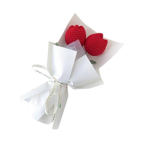 LOVIVER Häkelblumen Bouquet Künstliche Blumen Mehrzweck gewebter dekorativer gestrickter Blumenstrauß für Muttertag Valentines, Rot LOVIVER Häkelblumen Bouquet Künstliche Blumen Mehrzweck gewebter dekorativer gestrickter Blumenstrauß für Muttertag Valentines, Rot von LOVIVER