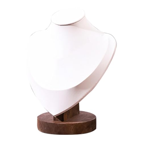 LOVIVER Halsketten-Display, Büste, Halskettenständer, glatt, Heimdekoration, Aufbewahrung, Organizer, Schmuckhalter, Anhänger, Kettenständer für, Weiß Klein von LOVIVER