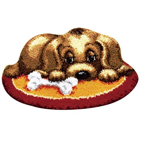 LOVIVER Knüpfteppich-Set Knüpfset Knüpfbild Erwachsene, Teppich zum Selberknüpfen, Hund von LOVIVER