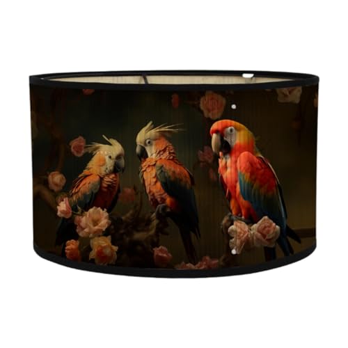 LOVIVER Lampenschirm mit Papageien-Druck, Bambus-Lampenschirm, E27, zum Aufhängen, klassischer Kronleuchter, Lampenschirm, Pendelleuchte, Abdeckung für Küche, Style D LOVIVER Lampenschirm mit Papageien-Druck, Bambus-Lampenschirm, E27, zum Aufhängen, klassischer Kronleuchter, Lampenschirm, Pendelleuchte, Abdeckung für Küche, Style D von LOVIVER