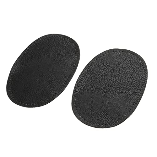 LOVIVER Paar PU Leder Ovale Ellbogen Knie Patches Zum Aufnähen, Schwarz, 13.8 * 9cm LOVIVER Paar PU Leder Ovale Ellbogen Knie Patches Zum Aufnähen, Schwarz, 13.8 * 9cm von LOVIVER