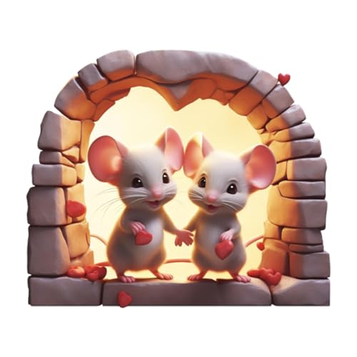 LOVIVER Paare Maus Wandtaste Tier Wandaufkleber kreativer Wandbilder Tapete für Sofa -TV -Hintergrund, Wohnzimmer, Klassenzimmer, Schlafzimmer LOVIVER Paare Maus Wandtaste Tier Wandaufkleber kreativer Wandbilder Tapete für Sofa -TV -Hintergrund, Wohnzimmer, Klassenzimmer, Schlafzimmer von LOVIVER