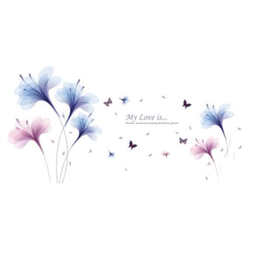 LOVIVER Schöne Orchideenblumen Wandaufkleber Hausdekoration Premium PVC Schmetterlings Wanddekal abnehmbar für Küchen Klassenzimmer Esszimmer LOVIVER Schöne Orchideenblumen Wandaufkleber Hausdekoration Premium PVC Schmetterlings Wanddekal abnehmbar für Küchen Klassenzimmer Esszimmer von LOVIVER