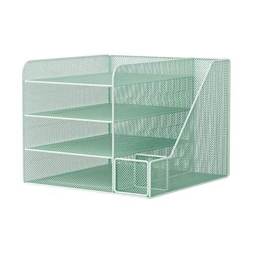 LOVIVER Schreibtisch Organizer, Dokumentenablage, Stifthalter, Kreativer Papier Briefablage, Netz Aktenhalter für Schule, Wohnheim, Wohnung, GrÜn LOVIVER Schreibtisch Organizer, Dokumentenablage, Stifthalter, Kreativer Papier Briefablage, Netz Aktenhalter für Schule, Wohnheim, Wohnung, GrÜn von LOVIVER