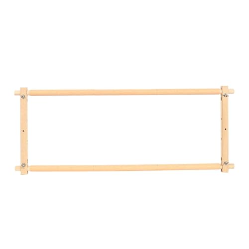 LOVIVER Stickrahmen, Stickrahmen für Wandteppiche, verstellbar, rechteckig, DIY-Nähwerkzeug, Massivholz, professioneller Rollrahmen von LOVIVER