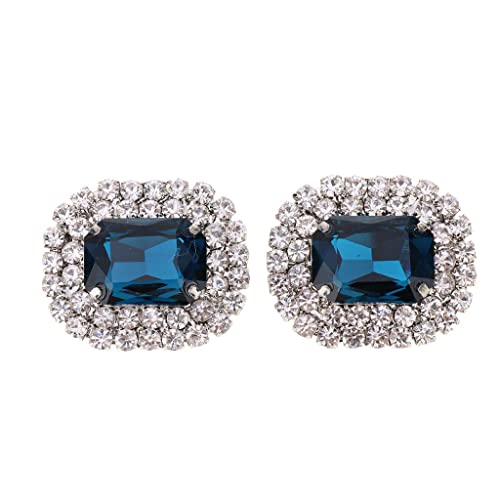 LOVIVER Strass Schuhclips Hochzeit Schnalle DIY Braut Schuh Dekorative Charms, Blau von LOVIVER