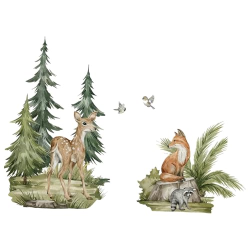 LOVIVER Wandaufkleber mit Dschungeltieren, abnehmbares Wandbild, PVC-Tapete, Wandkunst- für Kinderzimmer, Spielzimmer, Schlafzimmer, Urlaub, Innenbereich, 120x77cm LOVIVER Wandaufkleber mit Dschungeltieren, abnehmbares Wandbild, PVC-Tapete, Wandkunst- für Kinderzimmer, Spielzimmer, Schlafzimmer, Urlaub, Innenbereich, 120x77cm von LOVIVER