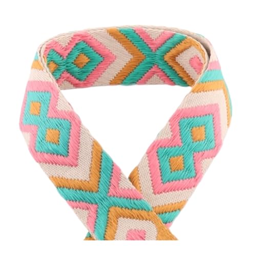 LOVSSU Gurtband 1/2/5 Yards 38mm Band BeltBag Teile Rhombus Vintage gewebt dekorative Multicolor Handtasche Strap Jacquard Gurtband Fur Nylon(Color4,1yard) von LOVSSU