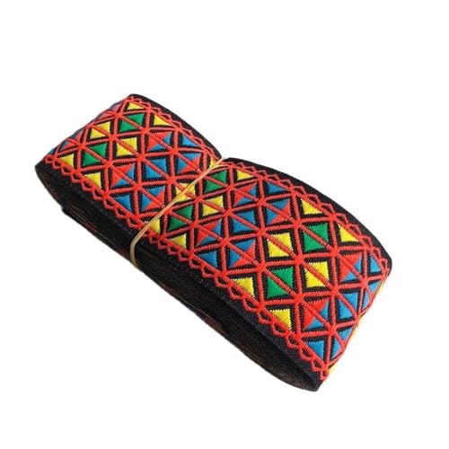 LOVSSU Gurtband 10 Yards breit, ca. 5 mm, gewebtes Jacquardband, geometrisch, for Vorhänge und Bekleidungszubehör Fur Nylon von LOVSSU
