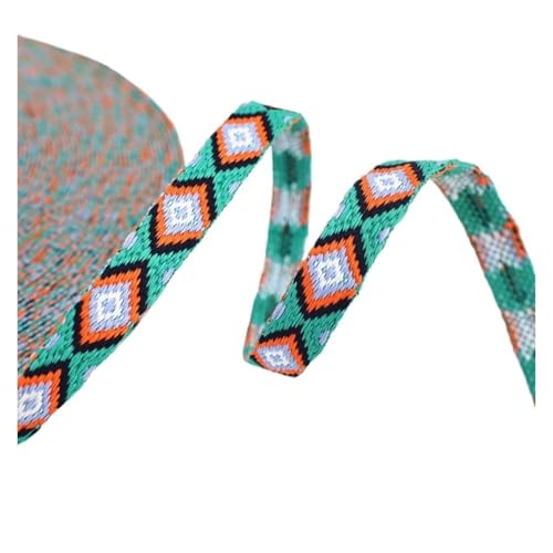 LOVSSU Gurtband 3 Yards 10–20 MM Retro-Jacquard, beträchtliches Dickes Gurtband, Taschengurte, Band for DIY-Pferde- oder große Haustierhalsbänder, Kleidungsnähen Fur Nylon(15MM 3YARDS 15) von LOVSSU