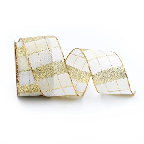 LOVSSU Gurtband 4 cm goldenes Band, garngefärbtes Gittergoldband mit Eisendrahtkante, 5 Yards Nähzubehör Fur Nylon LOVSSU Gurtband 4 cm goldenes Band, garngefärbtes Gittergoldband mit Eisendrahtkante, 5 Yards Nähzubehör Fur Nylon von LOVSSU