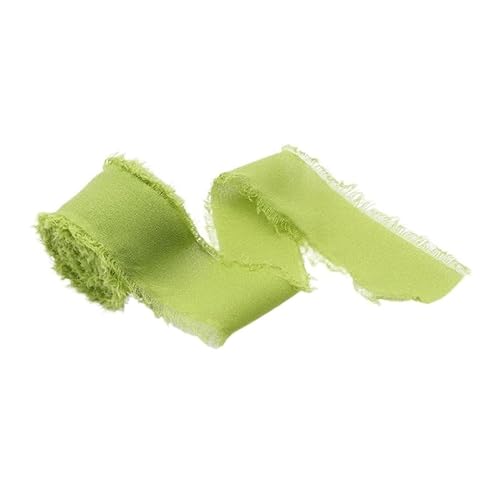 LOVSSU Gurtband 4 cm x 5 Meter DIY Chiffon Seidenähnliche Bänder Hochzeitseinladung Blumenstrauß Ausgefranster Stoff Dekoration Geschenkverpackung Fur Nylon(77) von LOVSSU