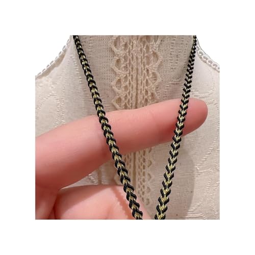 LOVSSU Gurtband 5 Meter goldfarbenes Mini-Spitzenbesatzband, Kurve, for Nähen, geflochtene Spitze, Hochzeit, Basteln, DIY, Kleidung, Zubehör, Dekoration Fur Nylon(Color1) von LOVSSU