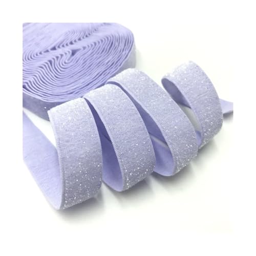 LOVSSU Gurtband 5 Yards 16mm 33 Farben Matt Glitter Elastisches Bling Bling Band for Hochzeit Party Geschenk Gurt DIY Bekleidung Nähzubehör Fur Nylon(M-9(7)) von LOVSSU