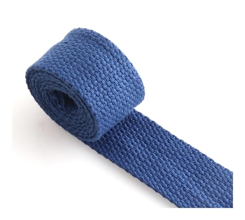 LOVSSU Gurtband Baumwollgurtband, mehrere Farben, blau, 25 mm, Hundehalsband, Gurtband for Taschen, Schlüsselanhänger, Geldbörsengurt Fur Nylon(C) von LOVSSU