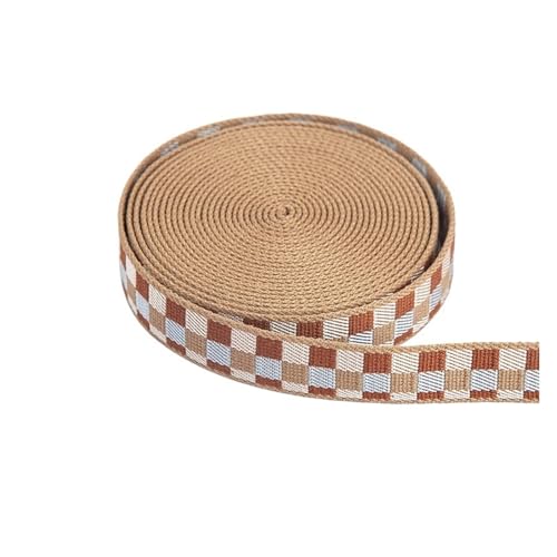 LOVSSU Gurtband Gurtbänder for Taschengürtel, Dickes Kariertes Baumwollband, Rucksackgurt, Gepäckzubehör, Tasche, DIY-Handwerk, 5 Meter Fur Nylon(1 Inch-Milan Color) von LOVSSU