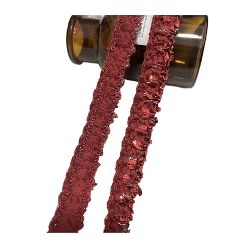 LOVSSU Gurtband Gurtband 1,5 cm breit, klassisches kleines Duftgurtband, grau, apricot, rot, schwarz, farblich passende Taschenmanschetten, verzierte Einfassstreifen, Band Fur Nylon(NO.3-1.5x90cm) von LOVSSU
