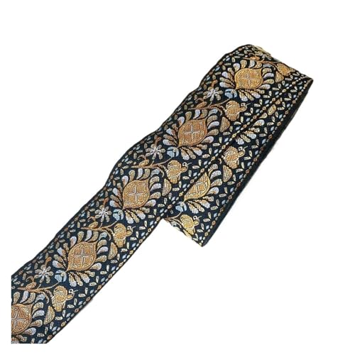 LOVSSU Gurtband Gurtband 10 Yards gewebtes Jacquardband Spitze for Vorhang und Bekleidungszubehör Größe 5 cm Fur Nylon(Brown) von LOVSSU