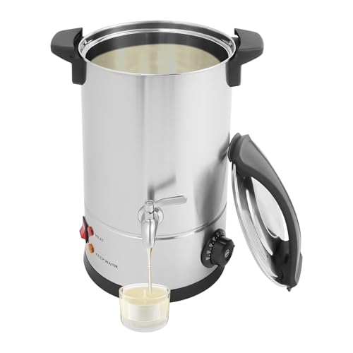 LOYEMAADE Wachsschmelzgerät Kerzenherstellung Kit 30-110℃/86-230℉ 8L Kommerzieller Elektrischer Wachsschmelzer Mit Zapfhahn,für Herstellung Kerzen und Seife (Silber) von LOYEMAADE