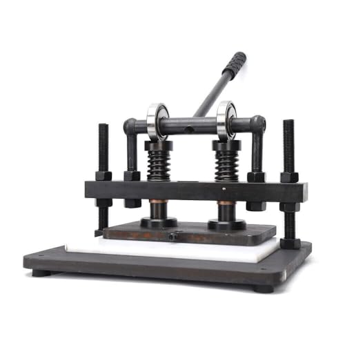 Leder Stanzmaschine, 26 * 16cm Manuelle Lederstanze Schneidemaschine 12mm Stahlplattenpresse Stanzer Leder Stanzmaschine, 26 * 16cm Manuelle Lederstanze Schneidemaschine 12mm Stahlplattenpresse Stanzer von LOYEMAADE