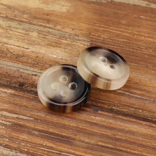 LOYKZCT 10/20 STÜCK 18L Skalpell Hornknopf 12mm Kleine Echthornknöpfe Anzug Set Rund Büffelknochen Hornknopf 2 Loch Mantelknöpfe for Basteln(10PCS) von LOYKZCT