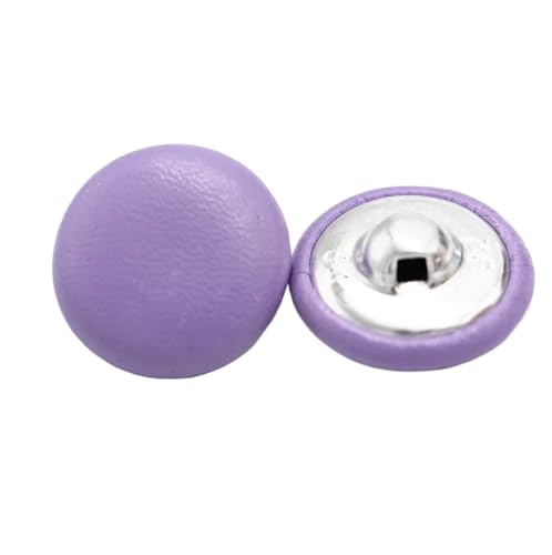 LOYKZCT 10 Stück 11/15/20/25/30 mm Lederbezogene Knöpfe mit Schaft for Kleidung, Mantel, Windjacke, Sofaknopf, Rot, 20 mm, 10 Stück(Purple,28mm 10pcs) von LOYKZCT