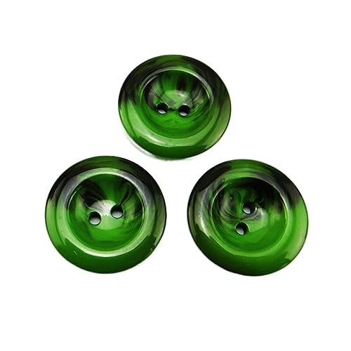 LOYKZCT 10 Stück 30 mm Mantelknopf-Dekoration, gefärbte Harzknöpfe, Kleidungsstück, Nähen, Kleidungszubehör, rot, Einheitsgröße(Light Green) von LOYKZCT