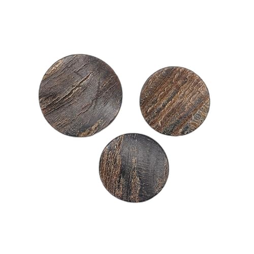LOYKZCT 11-30MM 10PCS Frosted 4 Augenknopf Echthorn Knöpfe Mantel for Hemd Echt Buffalo Horn Knöpfe Anzug Knöpfe for Männer/Frauen(High Feet,28L=18.0MM) von LOYKZCT