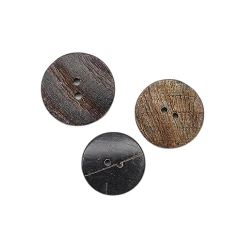 LOYKZCT 11-30MM 10PCS Frosted 4 Augenknopf Echthorn Knöpfe Mantel for Hemd Echt Buffalo Horn Knöpfe Anzug Knöpfe for Männer/Frauen(Two Eyes,44L=28.0MM) von LOYKZCT