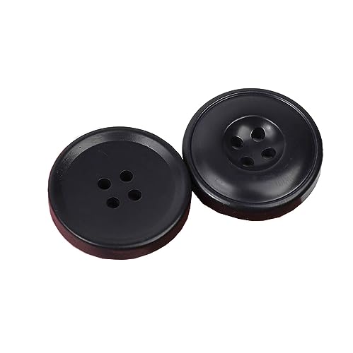 LOYKZCT 12 Stück Harzknöpfe mit 4 Löchern, Nähzubehör for Kleidung, dekorative Kunststoffknöpfe for Selbermachen, rot, 23 mm(Navy,28mm) von LOYKZCT