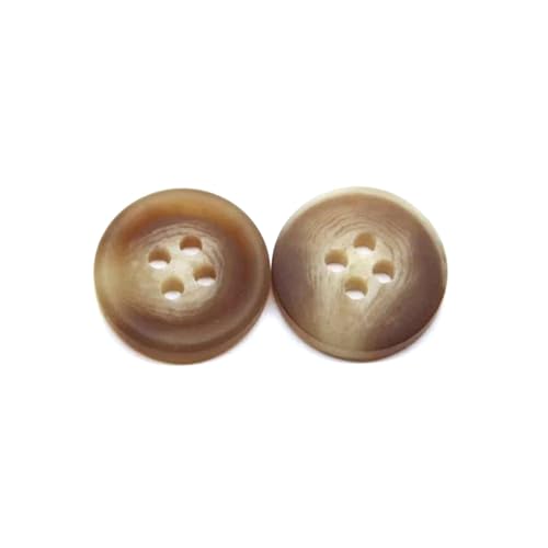 LOYKZCT 15–30 mm große Knöpfe for Kleidung, große Windjacke, Anzug, Pullover, Dekoration, handgefertigtes DIY-Zubehör, grau(Brown,20mm 30Pieces) von LOYKZCT