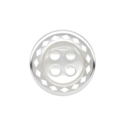 LOYKZCT 30 Stück/Los Goldfarbene kleine Kunststoffknöpfe for Hemden, Damen, Herren, Pullover, Kleidung, Nähknöpfe, A Gold White70400, 12 mm(B Silver White70100) von LOYKZCT