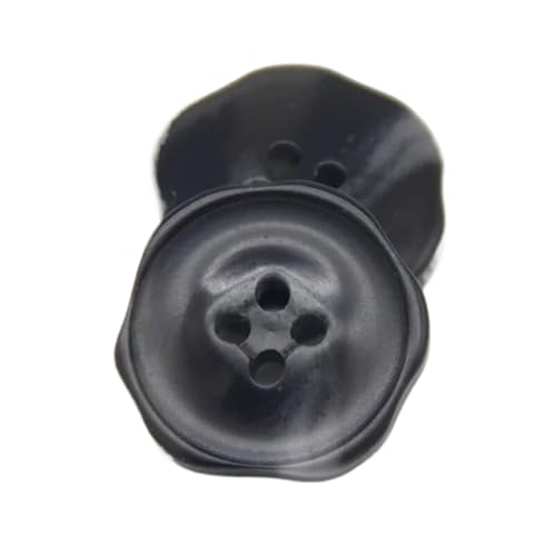 LOYKZCT 30 mm Harzknöpfe, handgefertigt, groß, dekorativ, DIY-Knöpfe, 38 mm, 6 Stück(Black,23mm 10pcs) von LOYKZCT