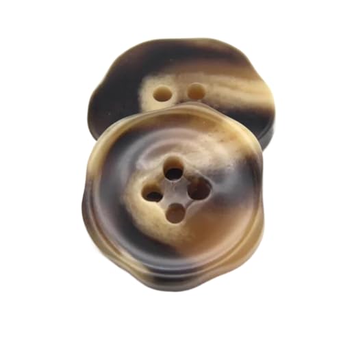 LOYKZCT 30 mm Harzknöpfe, handgefertigt, groß, dekorativ, DIY-Knöpfe, 38 mm, 6 Stück(Brown,25mm 10pcs) von LOYKZCT