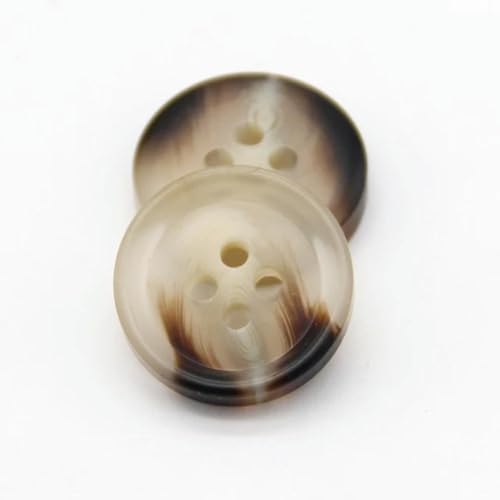 LOYKZCT 30 mm große Mantelknöpfe aus Kunstharz, Hornimitat, weiß, for Kleidung, Pullover, Anzug, Jacke, dekoratives Nähzubehör(Brown,23mm 15pcs) von LOYKZCT